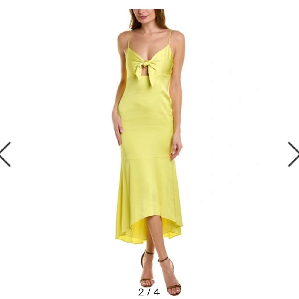 Aidan By Aidan Mattox
Tie-Front High-Low Flounce Dress